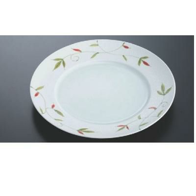 盛皿 洋皿グリーン一珍若草(有田焼) 25cm/洋食器/パーティ大皿