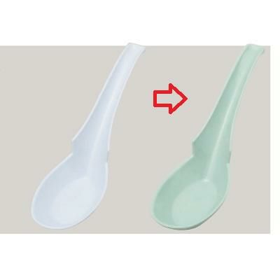 ラーメンレンゲ  ひっかけレンゲ(大) 青磁 幅160mm×奥行43mm