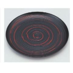 銘々皿 5.5寸木彫り丸皿 古代曙