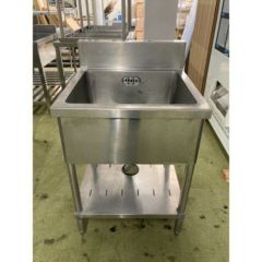 送料無料 BG付ステンレス1槽シンク 600×450 アウトレット EN1BS