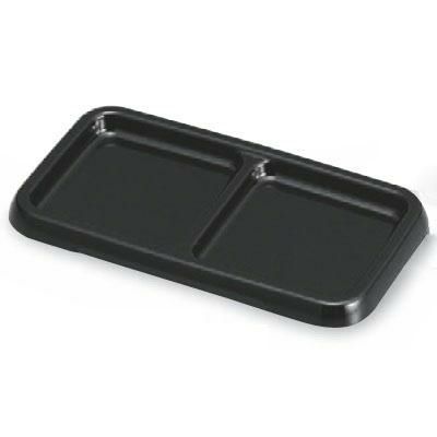 ティーバッグトレー 二ツ仕切ティーパックトレーブラック