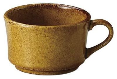 片手スープカップ(琥珀)(ロティ)スープ・カプチーノ・ブイヨン碗皿