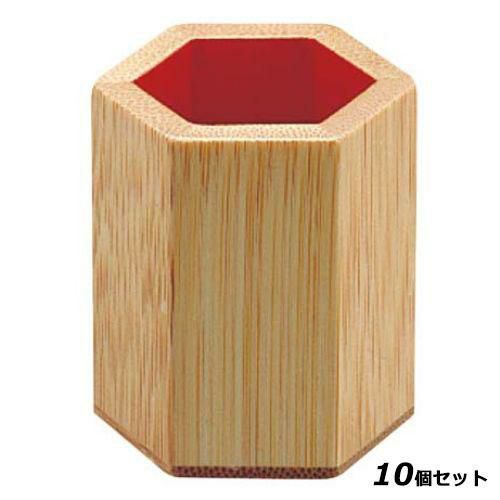 【10セット】合板 六角 ようじ立 24-326