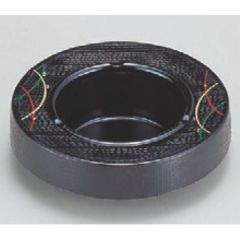 灰皿 灰皿黒木目つゆ草7寸枠用