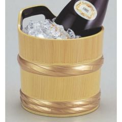 ワインクーラー 桶ワインクーラー白木帯金