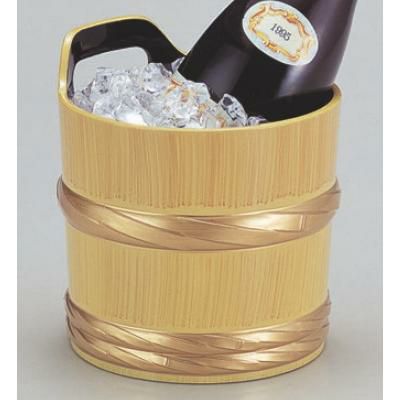 ワインクーラー 桶ワインクーラー白木帯金