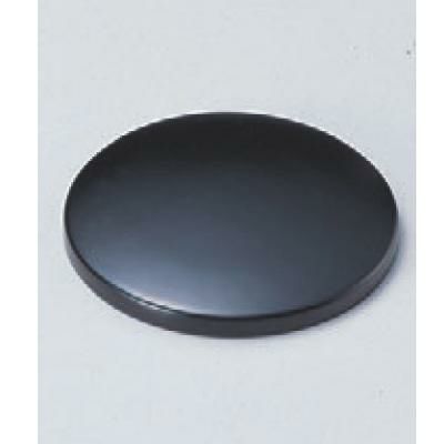 湯呑蓋  湯呑蓋(つまみなし)黒2.5寸 直径:82、内径:75