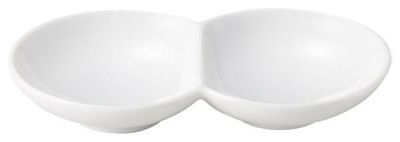 14cm深口二つ仕切皿カリタ