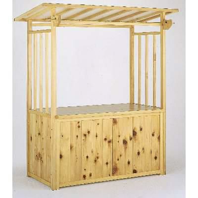 組立式屋台 白木節板 11-455-5 幅1500×奥行750×高さ2100mm