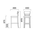 CRES(クレス) 洋風カウンターチェア プレミスカウンター 幅430×奥行465×高さ970(mm) シート高255(mm)【新品】【送料無料】【プロ用】