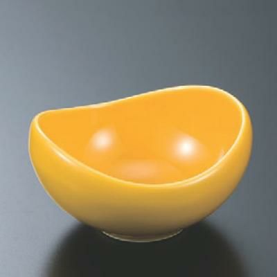 小付 丸舟型小付黄釉(有田焼)