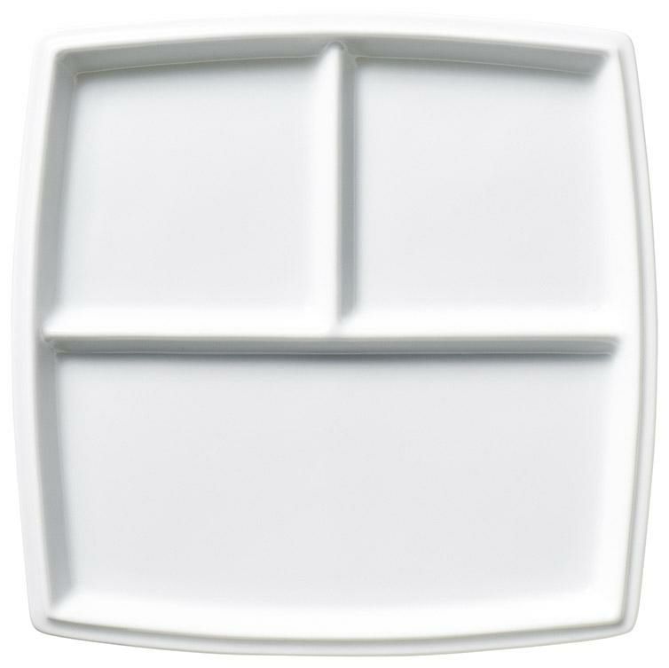 22cm角三つ仕切りプレートシャンブル