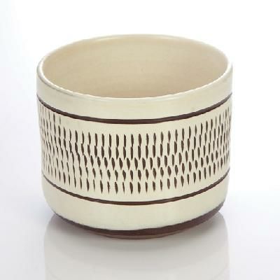 小鹿田焼そば猪口（大）（薄青トビ）