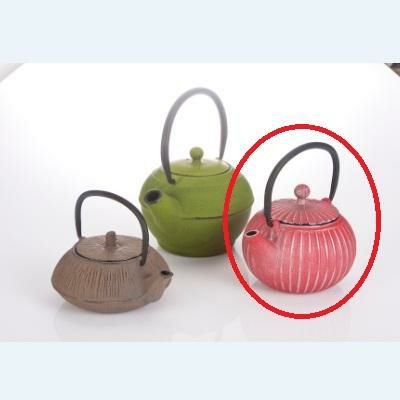 鉄瓶（しのぎ）（赤）