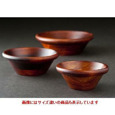 広口サラダ木鉢（茶）（φ１５ｃｍ）