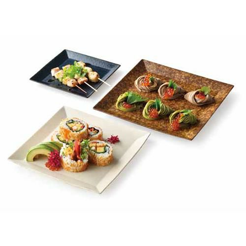 25cmスクエアプレート(絹衣)キャレ