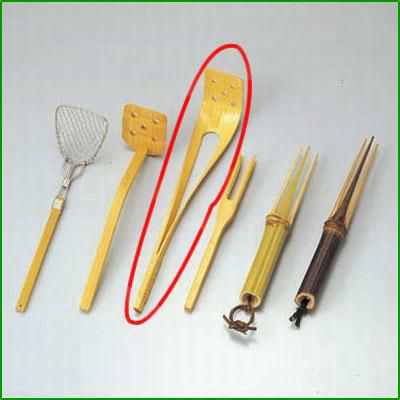 豆腐すくい曲り 竹製 全長220mm