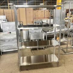 中古】ステンレスラック 幅1200×奥行450×高さ1800 【送料別途見積