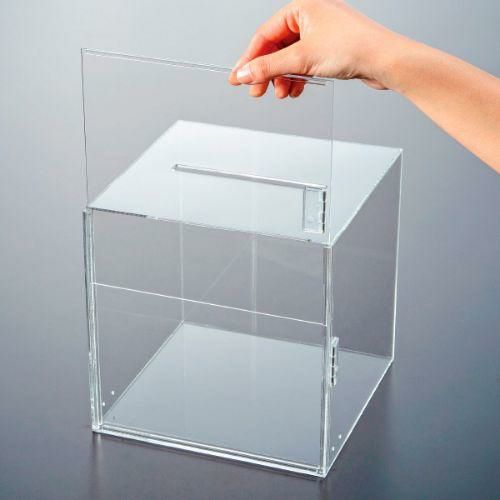 アルファ アクリル応募箱 (鍵付) 透明
