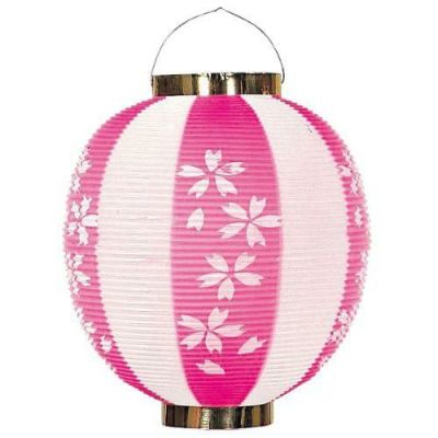 アルファ ポリ尺丸提灯桜柄