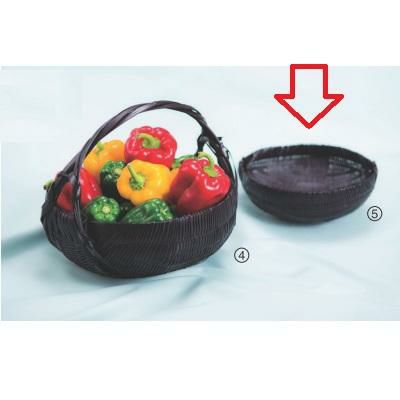 染竹フルーツ丸篭（手無）