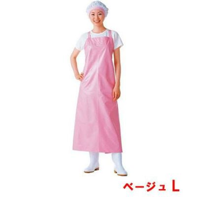 マイティクロス エプロン 胸当 E-1001-3 ベージュ L