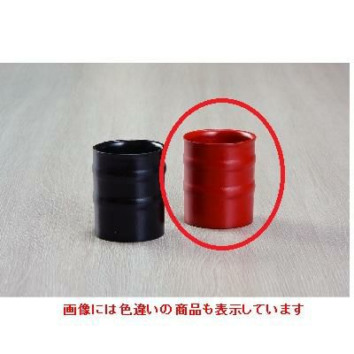 竹コップ(2段筋)(小)(朱)