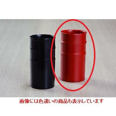 竹コップ(2段筋)(大)(朱)