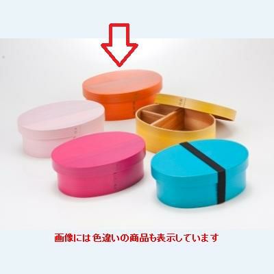 カラー弁当一段ゴム付(オレンジ)