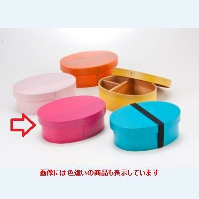 カラー弁当一段ゴム付(マゼンタ)