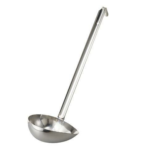 18-8横口溶接レードル 400cc (鶏油レードル) 