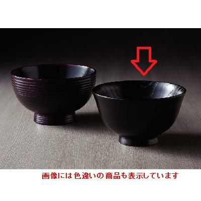 百合型かゆ椀(黒スリ)