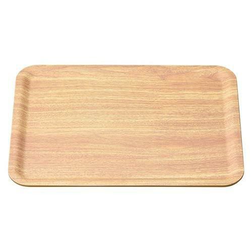 ユニバーサルトレイ 薄木目 ノンスリップ 390×293