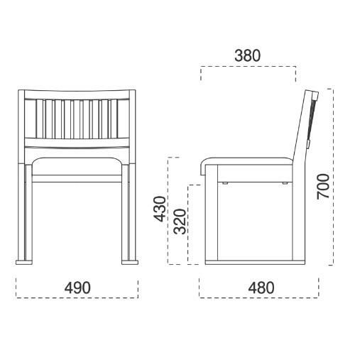 marukatsu(丸勝)　黒江N椅子