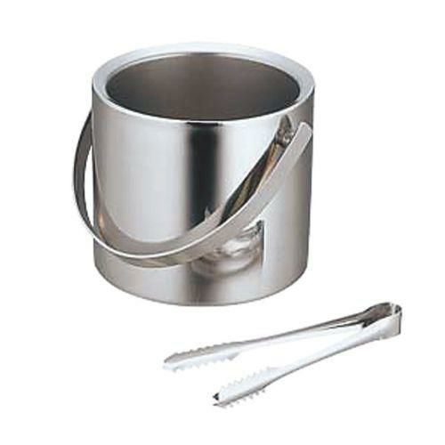 スリーアロー 18-8二重アイスペール(トング付)