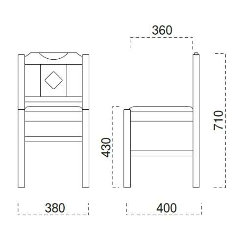 marukatsu(丸勝)　菱江 D 椅子 張地ランクA