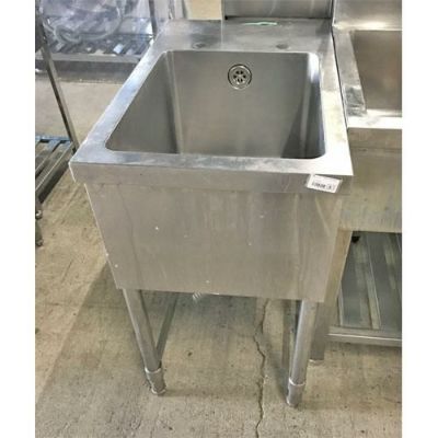 中古】一槽シンク 幅450×奥行750×高さ800 【送料別途見積】【業務用