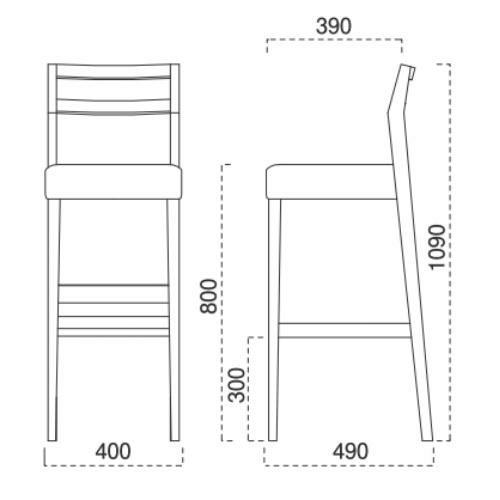 marukatsu(丸勝)　伊豆1 N スタンド椅子 張地ランクA