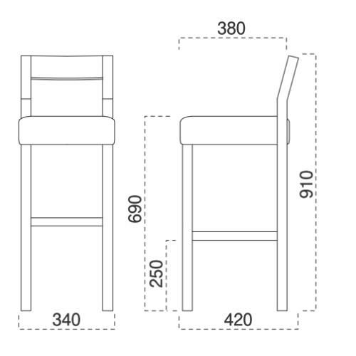 marukatsu(丸勝)　小百合 D スタンド椅子 張地ランクA