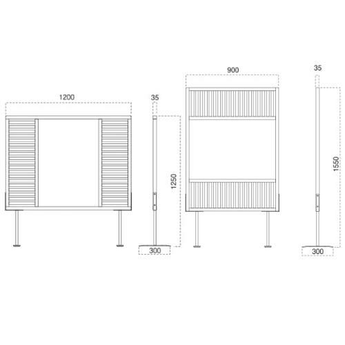 marukatsu(丸勝)　衝立 6150-9127