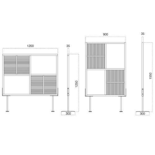 marukatsu(丸勝)　衝立 6161-9127