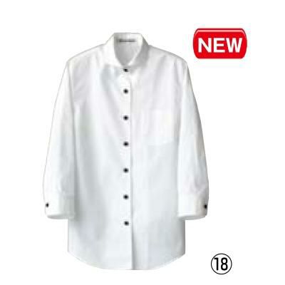 女性七分袖シャツ CH4427-0 ホワイト 15号