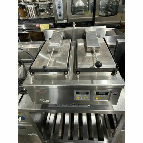 中古】2連餃子焼器 日本洗浄機 GZ271C 幅560×奥行615×高さ370 三相200V