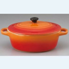 キャセロール 【ラ・フィーヌ14cm楕円キャセロール(OR)】17.3×10.8×8cm【グループR】