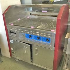 中古】移動式電気グリドル 北沢産業 幅1000×奥行760×高さ1200 三相200V