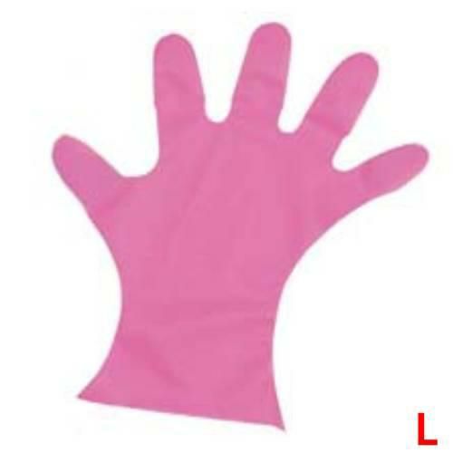 カラーマイジャストグローブ #28 化粧箱(5本絞り)200枚入 ピンク L 27μ