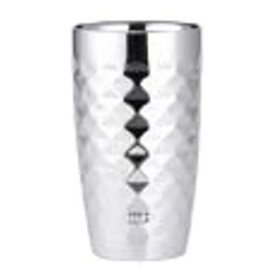 18-8 2重ビアタンブラー ダイヤモンドカットYJ1192