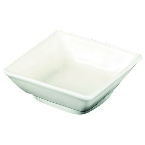 95陶器調角小鉢 ホワイト