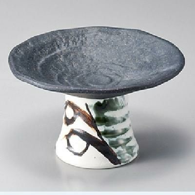 桂川（黒）特高台４寸皿