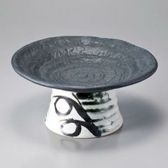 桂川（黒）特高台６寸皿